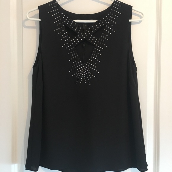 BCBGMaxAzria Black Chiffon blouse - Picture 3 of 5